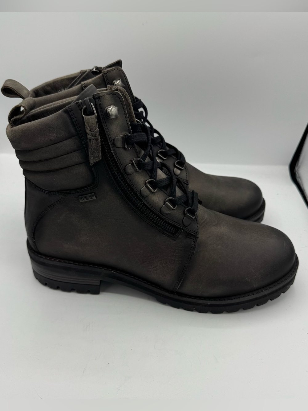 Softwalk Everett Combat leather Boot Womens 12 wide
